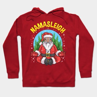 Yoga Santa Claus Namasleigh Meditate Meditation Buddha Hoodie